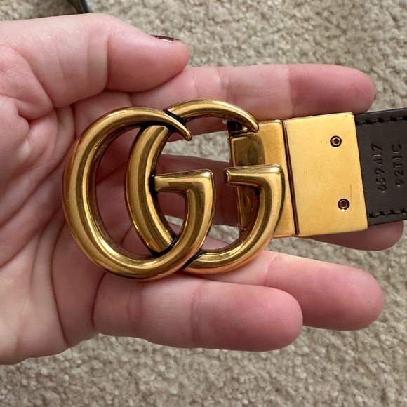 GUC authentic Gucci Marmont reversible belt brown size 105 - Picture 4 of 6